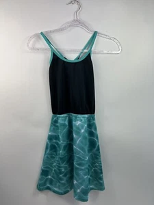 Hurley Dress Girls Sz L (12-13) Green/Black Green Spaghetti Straps Back Cross - Picture 1 of 8