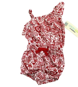 Genuine Kids Oshkosh Asymmetrical Shoulder Romper Size 12 Months 12M Red NWT - Picture 1 of 3
