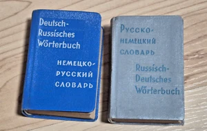 2 Mini Wörterbücher russisch - deutsch Taschenbuch 1960 Minibuch Leipzig Moskau - Bild 1 von 2
