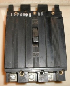 INTERRUPTOR CIRCUITO WESTINGHOUSE E3030 3 POLOS 30A 240VAC 125/250VDC - Imagen 1 de 1