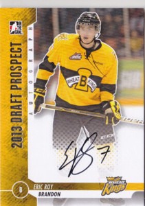 12-13 ITG Draft Eric Roy Auto Prospects Brandon Wheat Kings 2012