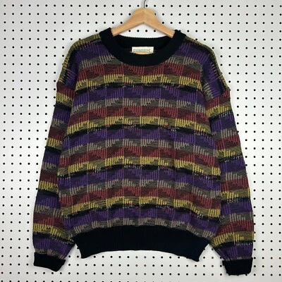 Suéter Tejido Colorido Expressions Worldwide Mediano Cosby COOGI Estilo Abuelo Años 90 Foto 1 de 4
