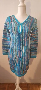 Neu mit Etikett seltenes türkisblaues Pulloverkleid von Coogi Größe Small - Bild 1 von 19