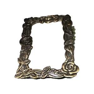 weston gallery photo picture frame 3.5 Bronze Floral Ornate Art Deco Mini Frame - Picture 1 of 8