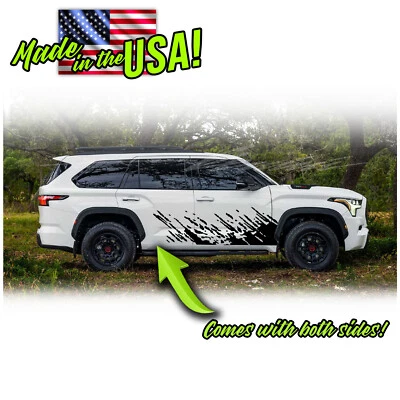 SIde Mud Splash  2 Racing Stripes FITS TRD & Base  2023 & up Toyota Sequoia - Image 1 of 2