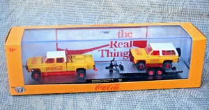 M2 Hauler 1/64 CHASE Coca Cola 72 Chevrolet Cheyenne & 73 K5 Blazer w/Trailer - Picture 1 of 7