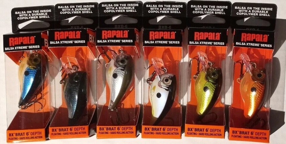 Rapala BX Brat 2" Balsa Xtream Series Crankbait #BXB06 Elige FIJO S/H Foto 1 de 1