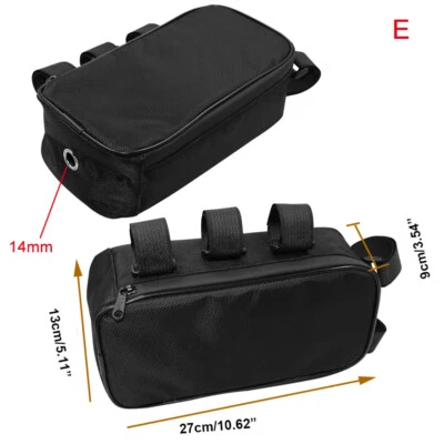 27*13*9cm Bicycle Bike Tube Frame Pack Bag Case Battery Tool Storage MTB Ebike - Image 1 of 4