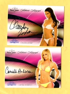 Camille Anderson & Claudia Jordan 2008 Signature Series Benchwarmer tarjetas automáticas - Imagen 1 de 2