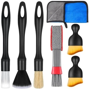 Car Detailing Brush, 7 PCS Car Interior Brush Set, Automotive Interior Dusting B - Picture 1 of 7