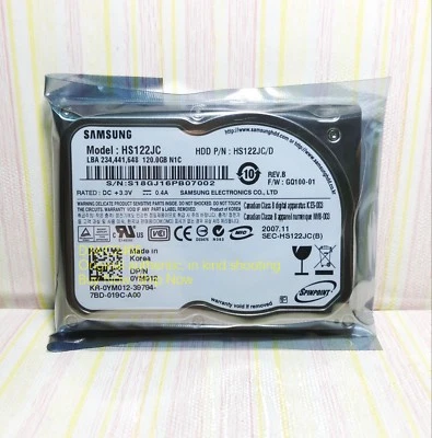 Samsung Spinpoint N1C 120GB Internal 5400RPM 1.8" (HS122JC) CE HDD - Image 1 of 4