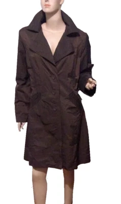 NEW Ambition Women's Brown Raincoat/Trench Coat with Slit Pockets  Sz. XL - Image 1 of 4