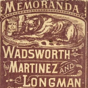 c.1884 Wadsworth Martinez Longman Paints Memo Book N.D. Bolster South Paris ME - Picture 1 of 7