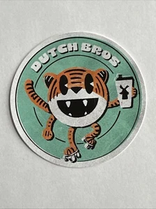 Dutch Bros Sticker Roller Skating Tiger Skates Coffee Grand Opening Free Ship - Picture 1 of 5