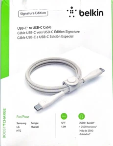 Belkin Signature Edition 5FT Type C to C Woven Jacket Cable (Open Box) - Picture 1 of 3