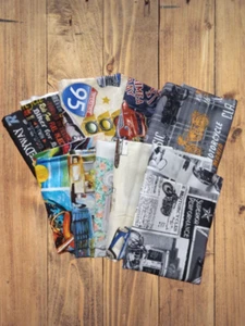 10 Fat Quarters - Assorted Classic Cars, Trucks, Motorcycle Fat Quarter Bundle - Picture 1 of 2