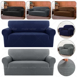 PREMIUM Elastic STRETCH SOFA COVERS Slipcover Protector Settee 1/2/3/4 Seater - Picture 1 of 39