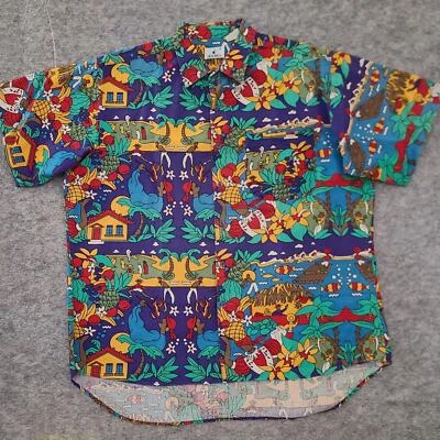 Vintage Jockey Mens Extra Large Hawaiian Shirt Made In Taiwan ROC 90s Cotton - Image 1 of 4