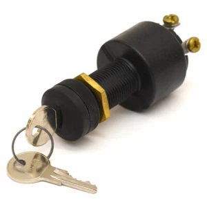 Inboard Boat Ignition Switch | 2-Position I/O 3-Spade w/ Keys - Picture 1 of 2