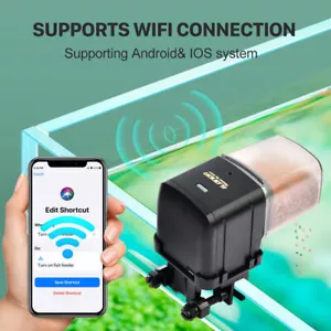 Auto Food Timer Automatic Fish Feeder Aquarium Tank WiFi Feeding Dispenser US - Picture 1 of 12