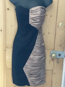 Precioso Vestido Lápiz Negro Y Oro Viejo de ASOS Talla 8 - Imagen 1 de 3