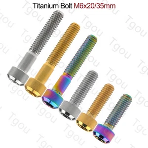 Tgou Titanium Bolt M6x20 35mm Chamfer Column Hex Head Screw for Motorcycle Bike - Picture 1 of 10
