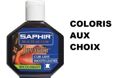 TEINTURE CUIR RENOVE REPIGMENTATION DE TEINTE JUVACUIR SAPHIR COLORIS AU CHOIX
