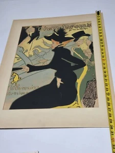 TOULOUSE LAUTREC Vtg Divan Japonais Jane Avril Portrait Early Lithograph READ - Picture 1 of 22