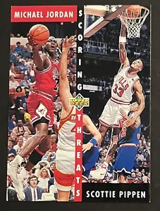 1992-93 UPPER DECK MICHAEL JORDAN #62 SCOTTIE PIPPEN SCORING THREATS BULLS HOF - Picture 1 of 2