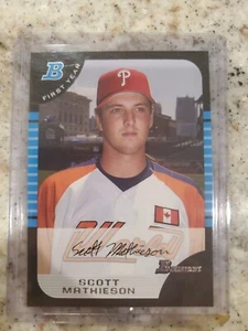 2005 BOWMAN DRAFT SCOTT MATHIESON JACOB MARCEAUX BACK ERROR CARD READ 1/1 ? - Picture 1 of 5