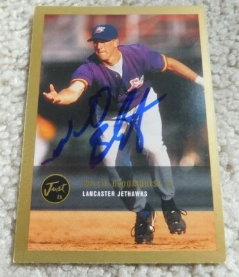  Willie Bloomquist Auto Autographed Signed 2000 JustMinors Card Mariners Royals  - Image 1 of 2