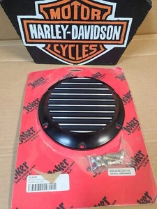 Joker Machine Harley Sportster Chrome Billet Derby Cover Finned Black 10-690B - Picture 1 of 7
