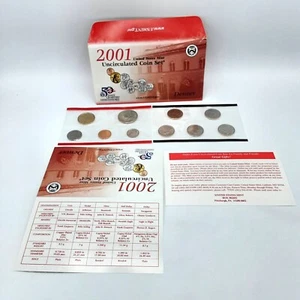 2001 Denver D Uncirculated U.S. Mint Set with Original Folder & Documents - Picture 1 of 5