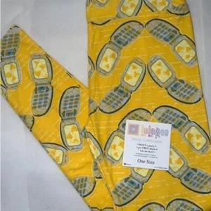 ¡NUEVO! Leggings abatibles para teléfono OS LulaRoe amarillo Y2K - Imagen 1 de 6
