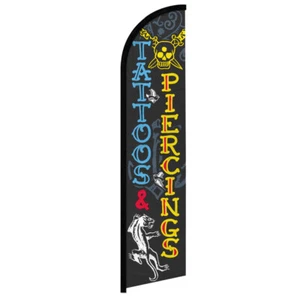 Tattoos & Piercings Windless Advertising Swooper Flag Tattoo Shop - Picture 1 of 2