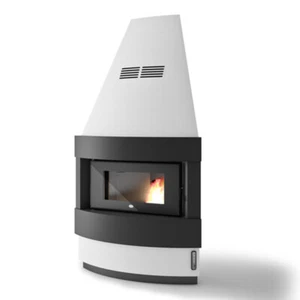 Camino pellet Eva Calòr RAFFAELLO 12kW ventilato ad angolo acciaio verniciato - Bild 1 von 1