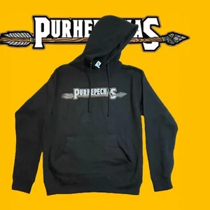 BLACK HOODIE PURHEPECHAS LOGO black 100% Cotton Purépecha Purépechas - Picture 1 of 1
