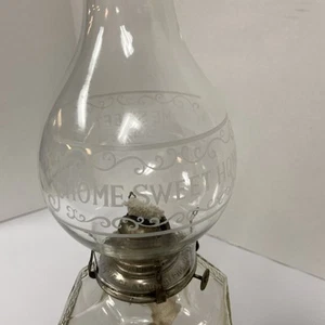 greenkey oil lamp with home sweet home chimney 17" tall - Picture 1 of 6