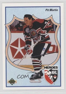 1990-91 Upper Deck Heroes of the NHL French Pit Martin #513 - Image 1 of 3