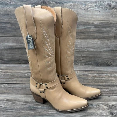 Botas de Vaquero Dingo Heavens To Betsy Bordadas Punta Corta Naturales para Mujer Talla 10 NUEVAS Foto 1 de 4
