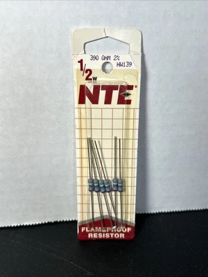 NTE Flameproof Resistor 390 Ohm 2%. 1/2W HW139 - Image 1 of 3