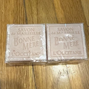 2 L'Occitane Savon de Marseille, Bonne Mere ROSE Soap 125g/4.4oz (2 Bars) - Picture 1 of 2