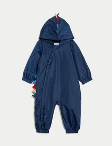 Neu Marks & Spencer süßer Baby Stormwear™ marineblauer Mix Dinosaurier Pfützenanzug 2-3 Jahre - Bild 1 von 6