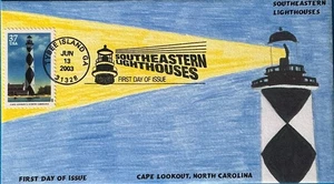 Homespun Cachet 3788 Southeastern Lighthouses Cape Lookout North Carolina  - Picture 1 of 1