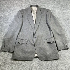 Vintage Circle S Blazer Jacket 44R Gray Smiley Western Cowboy Rodeo Made in USA - Picture 1 of 14