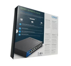 Linksys LGS108-EU 8-Port Unmanaged Gigabit-Netzwerk-Switch – Ethernet-Switch/Hub - Bild 1 von 1