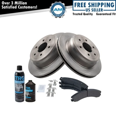 Rear Brake Pad & Rotor Kit Fits 2016-2021 Nissan TITAN XD - Изображение 1 из 4