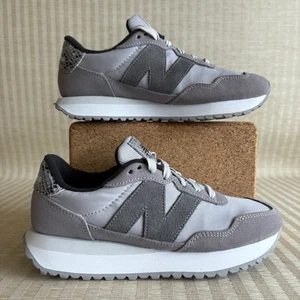 New Balance 237 v1 Shoes Womens Size 7.5 B Gray Suede Snakeskin Sneaker WS237AGG - Picture 1 of 18