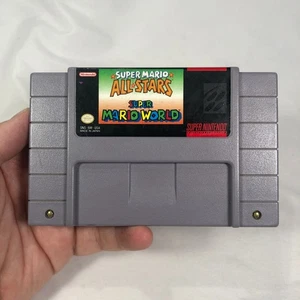 Super Mario All-Stars + Super Mario World (Super Nintendo) Getestet & SCHNELLER VERSAND!! - Bild 1 von 6