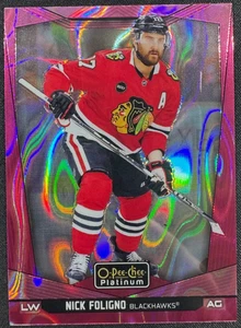 2024-25 O-Pee-Chee Platinum #130 Nick Foligno Pink Magma - Chicago Blackhawks - Bild 1 von 2